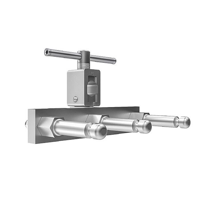 3-fach Erdungsanschluß mit Erdungs-Zylinderbolzen mit Erdungsanschluß-Buchse A2