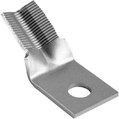 V-Anschlusslasche für V-Klemme 50-150 (240) mm², LB=13 mm, 3 mm stark, 30° gewinkelt