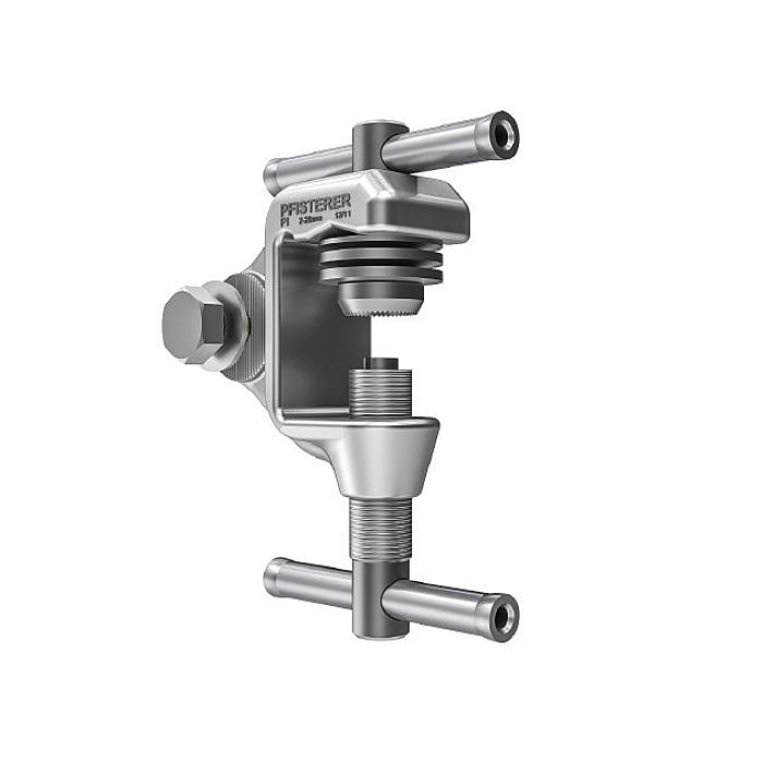 Erdungs-Fräsklemme  F1  mit Schraubknebel Klemmweite 2 - 20 mm, Ik=9,9 kA/1s