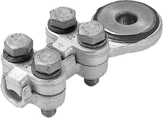 Zahnkabelschuh, Al/Cu 35 - 10, 2 Klemmdeckel